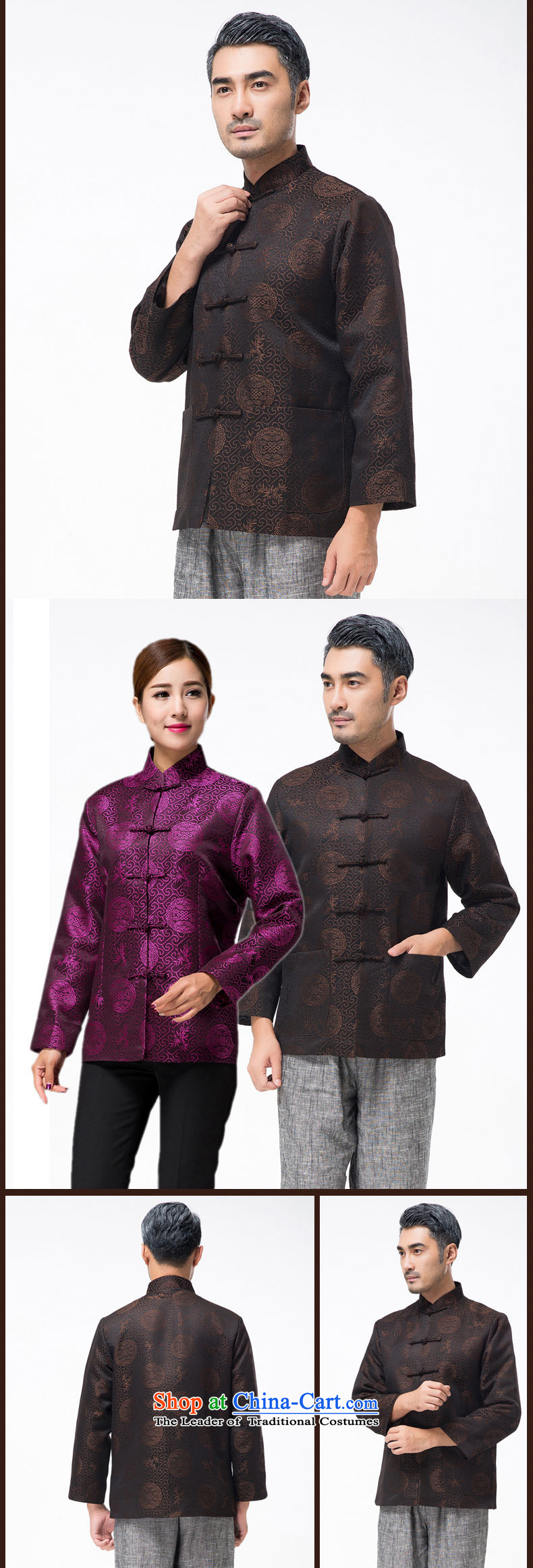 Thre line autumn and winter and new female couple replacing Tang blouses national wind in the design of the auspicious Chinese long-sleeved older mom and dad couples with F1531 wine red women M/170 picture, prices, brand platters! The elections are supplied in the national character of distribution, so action, buy now enjoy more preferential! As soon as possible.
