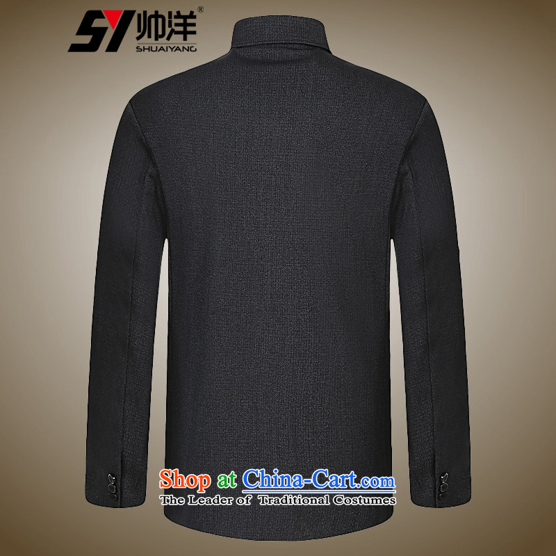 The new ocean Shuai Chinese tunic suit China wind national costumes Chinese men and Tang dynasty during the spring and autumn Long-sleeve single gray XL, yang (Shuai SHUAIYANG) , , , shopping on the Internet