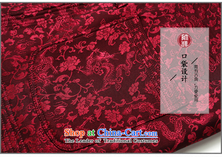 The new 2015 Yang Shuai elderly men jacquard Tang jackets Chinese long-sleeved jacket China wind load spring and autumn wine red S picture, prices, brand platters! The elections are supplied in the national character of distribution, so action, buy now enjoy more preferential! As soon as possible.