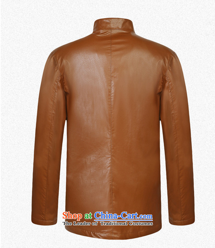 Shuai 2015 autumn and winter Yang Tang dynasty men leather jacket Chinese long-sleeved male Chinese collar PU collar jacket black XXL picture, prices, brand platters! The elections are supplied in the national character of distribution, so action, buy now enjoy more preferential! As soon as possible.