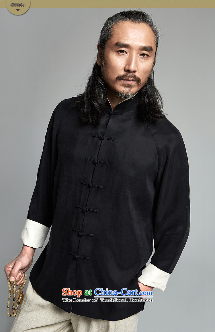 (Rui beast tong] with large/China wind new Chinese Tang casual long-sleeved shirt collar black spot L pictures, prices, brand platters! The elections are supplied in the national character of distribution, so action, buy now enjoy more preferential! As soon as possible.