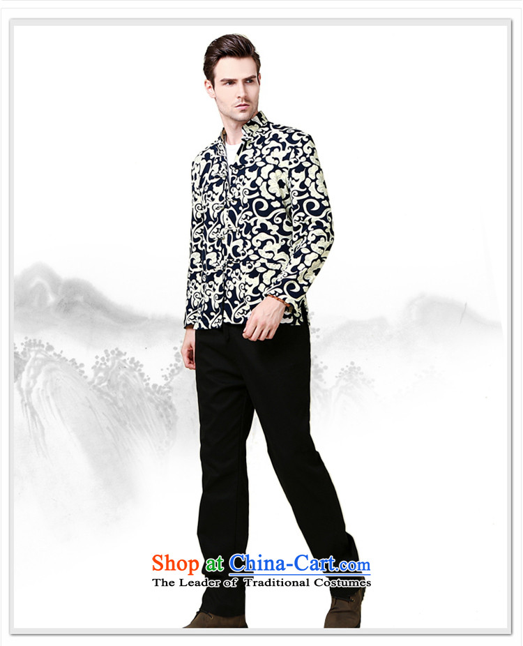 The new 2015 Yang Shuai men Tang China Wind Jacket Xiangyun stamp Mock-neck Tang Dynasty Chinese men and a long-sleeved white 185 pictures, prices, brand platters! The elections are supplied in the national character of distribution, so action, buy now enjoy more preferential! As soon as possible.