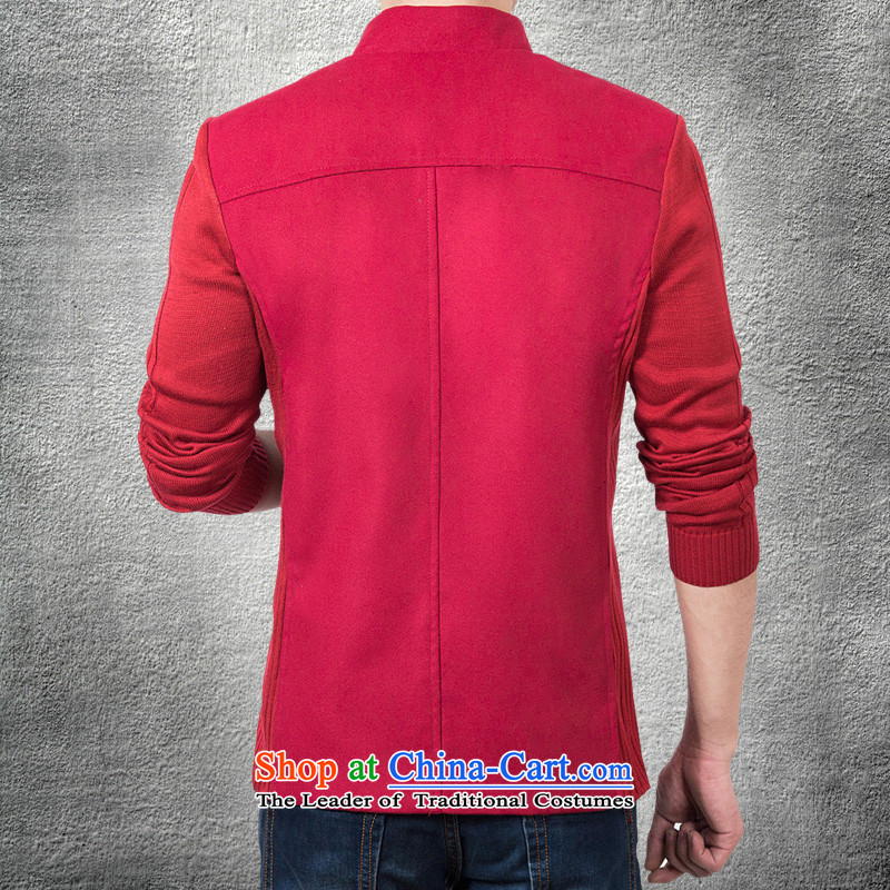 Uyuk2015 autumn and winter New Men Chinese tunic suit Korean male short of Sau San Wind Jacket fall new windbreaker gross clothes for men in the wind? red L,uyuk,,, shopping on the Internet