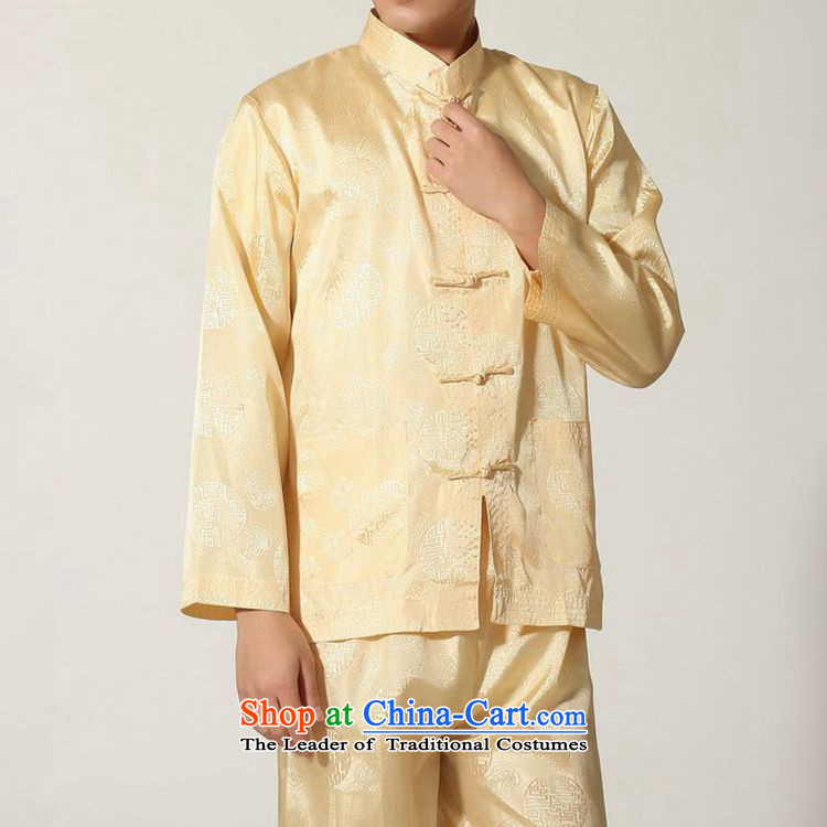 The autumn and winter new national costumes men Tang Dynasty Chinese tunic characteristics of Tang Dynasty outfits clothing kit JSL016YZ white XXL, beginning of fall of latitude , , , shopping on the Internet