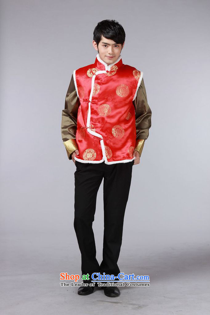 The autumn and winter new national costumes men Tang Dynasty Chinese tunic characteristics for winter clothing Chinese vest JSL015YZ wine red L picture, prices, brand platters! The elections are supplied in the national character of distribution, so action, buy now enjoy more preferential! As soon as possible.