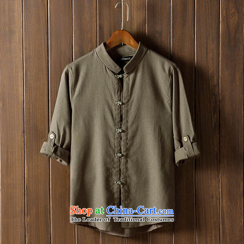 The autumn and winter new national costumes men Tang Dynasty Chinese tunic characteristics of nostalgia for the Tang dynasty men wearing army green M Spring JSL022YZ of latitude , , , shopping on the Internet