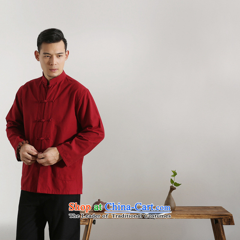 The autumn and winter new national costumes men Tang Dynasty Chinese tunic characteristics clothing Tang dynasty male Han-long-sleeved JSL017YZ Army Green 175 beginning of fall of latitude , , , shopping on the Internet