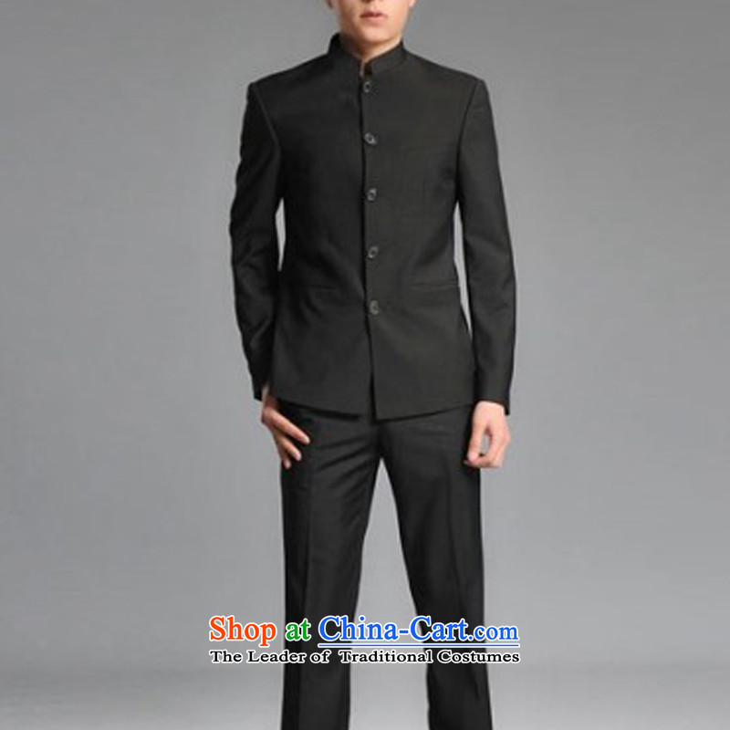 The autumn and winter new national costumes men Tang Dynasty Chinese tunic characteristics clothing collar Sau San JSL013YZ male black XXL( double thick) Spring Latitude , , , shopping on the Internet