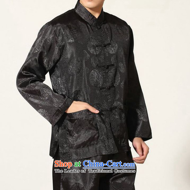 The autumn and winter new national costumes men Tang Dynasty Chinese tunic characteristics of Tang Dynasty outfits clothing kit JSL016YZ navy XL, Spring Latitude , , , shopping on the Internet