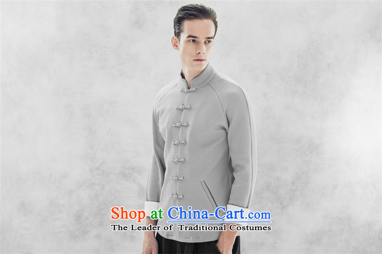 Hee-snapshot lung national costumes men Chinese Antique Knitting Tang dynasty China wind-shoulder-sleeved T-shirt and gray long-sleeved sweater XL Photo, prices, brand platters! The elections are supplied in the national character of distribution, so action, buy now enjoy more preferential! As soon as possible.