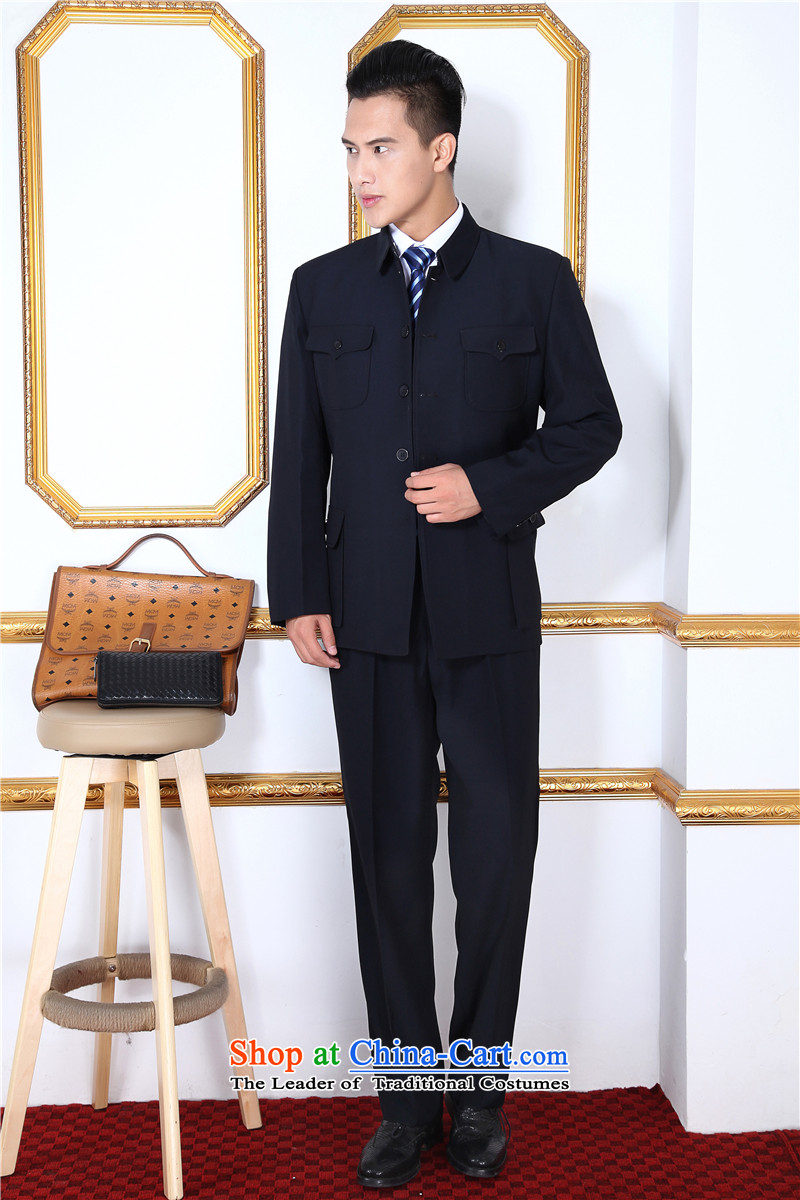 2015 Autumn and winter new products in the leisure of older men Chinese tunic suit for both business and leisure services set State to serve Zhongshan older persons jacket dark blue 72-170/88A picture, prices, brand platters! The elections are supplied in the national character of distribution, so action, buy now enjoy more preferential! As soon as possible.