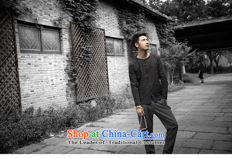 In accordance with the cultural and arts retro shirts, brown male China wind characters long-sleeved linen cotton tie-neck shirt light dark green M picture, prices, brand platters! The elections are supplied in the national character of distribution, so action, buy now enjoy more preferential! As soon as possible.