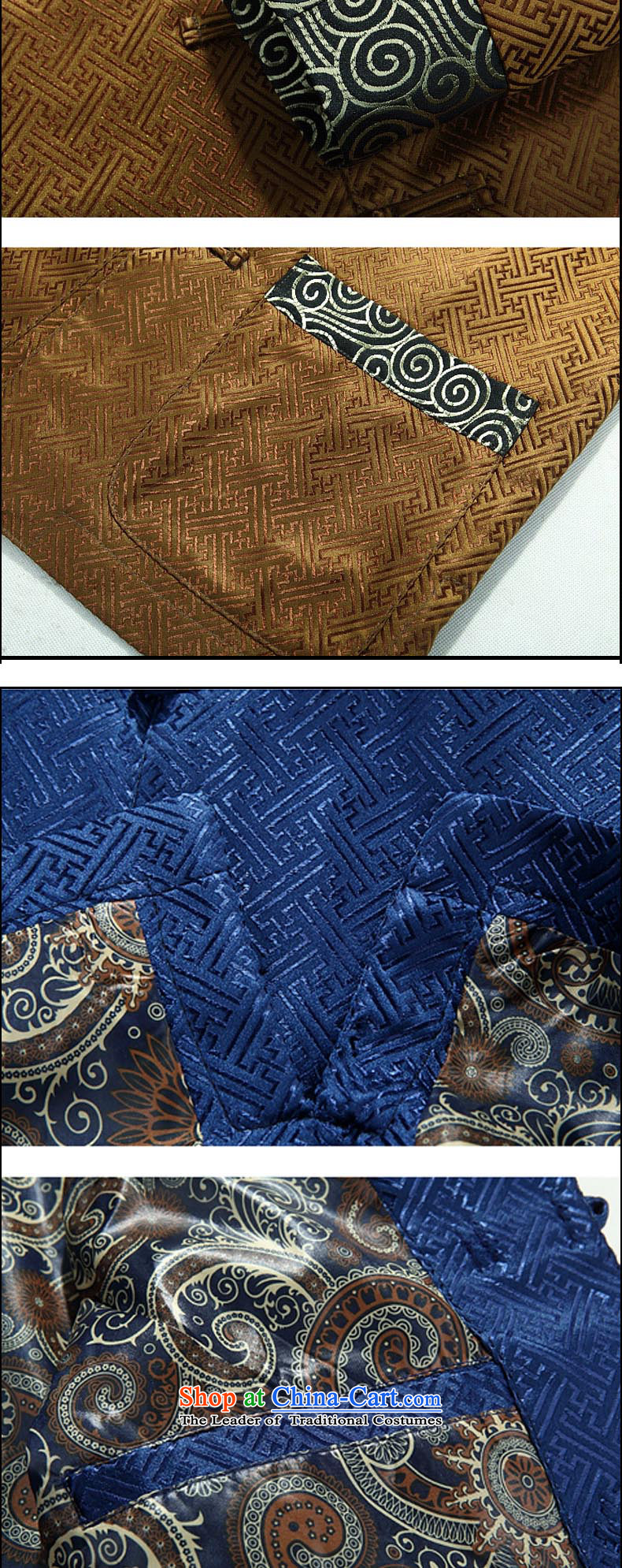 Bosnia and the spring and autumn new line thre men long-sleeved Tang dynasty China wind Chinese embroidery dress in older collar disc Tang Dynasty Show F88021 detained and contemptuous of blue XL Photo, prices, brand platters! The elections are supplied in the national character of distribution, so action, buy now enjoy more preferential! As soon as possible.