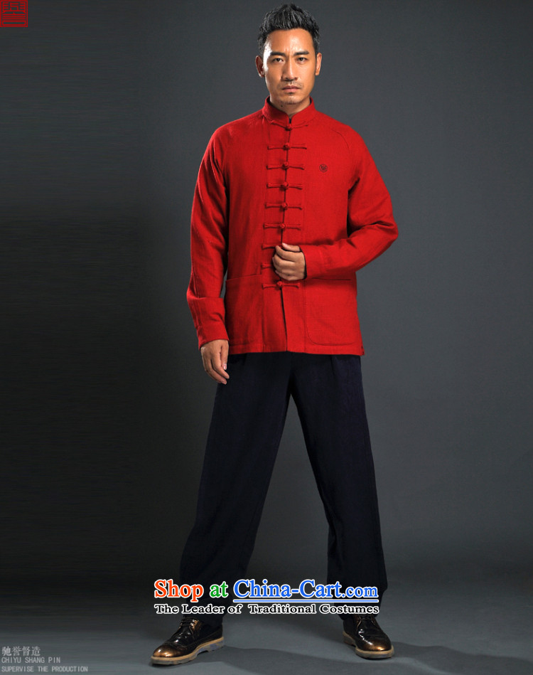 Renowned China wind up detained men Tang long-sleeved red male Han-linen leisure men loose Autumn Chinese red shirt cotton linen 2XL Photo, prices, brand platters! The elections are supplied in the national character of distribution, so action, buy now enjoy more preferential! As soon as possible.