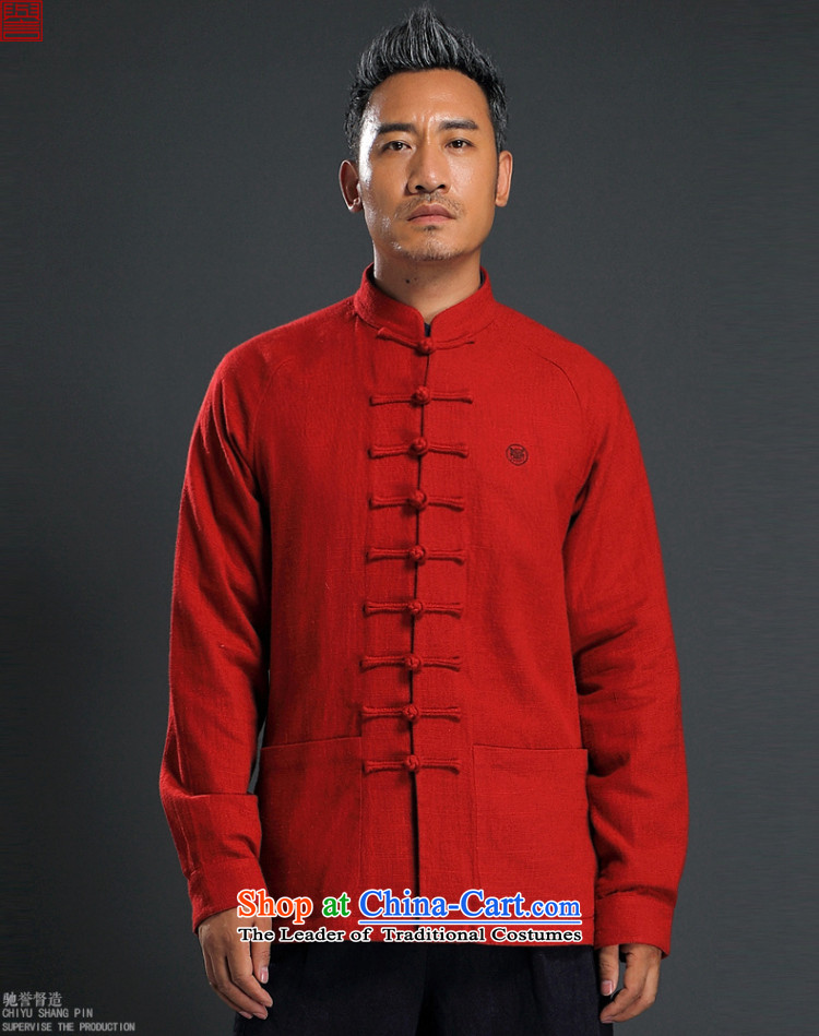 Renowned China wind up detained men Tang long-sleeved red male Han-linen leisure men loose Autumn Chinese red shirt cotton linen 2XL Photo, prices, brand platters! The elections are supplied in the national character of distribution, so action, buy now enjoy more preferential! As soon as possible.