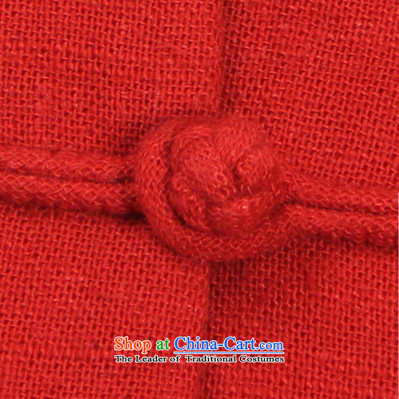 Renowned China wind up detained men Tang long-sleeved red male Han-linen leisure men loose Autumn Chinese red shirt cotton linen 2XL, renowned (CHIYU) , , , shopping on the Internet