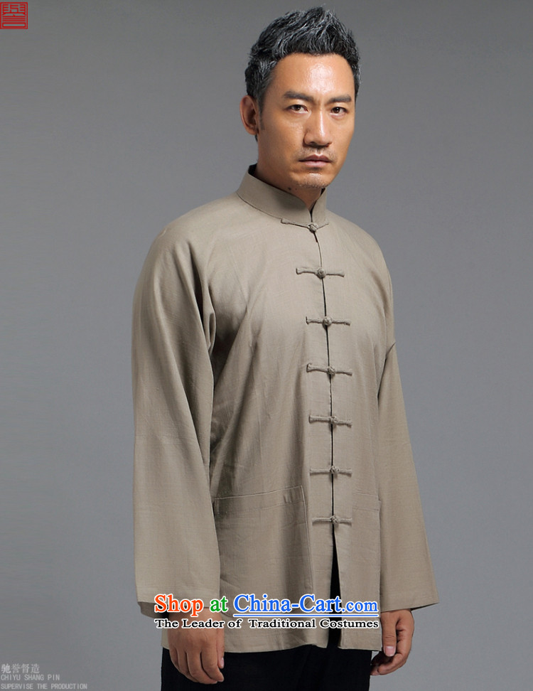 Renowned Tang dynasty male Han-improved Chinese men fall long-sleeved sweater collar China wind men tray clip black shirt 3XL picture, prices, brand platters! The elections are supplied in the national character of distribution, so action, buy now enjoy more preferential! As soon as possible.