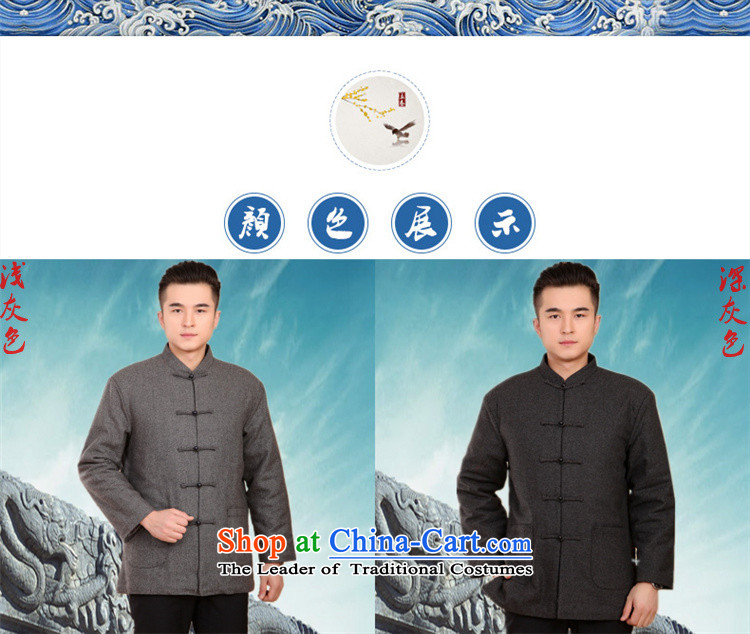 Familiarity with the new winter in older thick Tang Dynasty Tang dynasty male cotton coat Chinese cotton jacket father load leisure Chinese tunic collar up large detained men 2047 Light Gray XXXL/185 picture, prices, brand platters! The elections are supplied in the national character of distribution, so action, buy now enjoy more preferential! As soon as possible.
