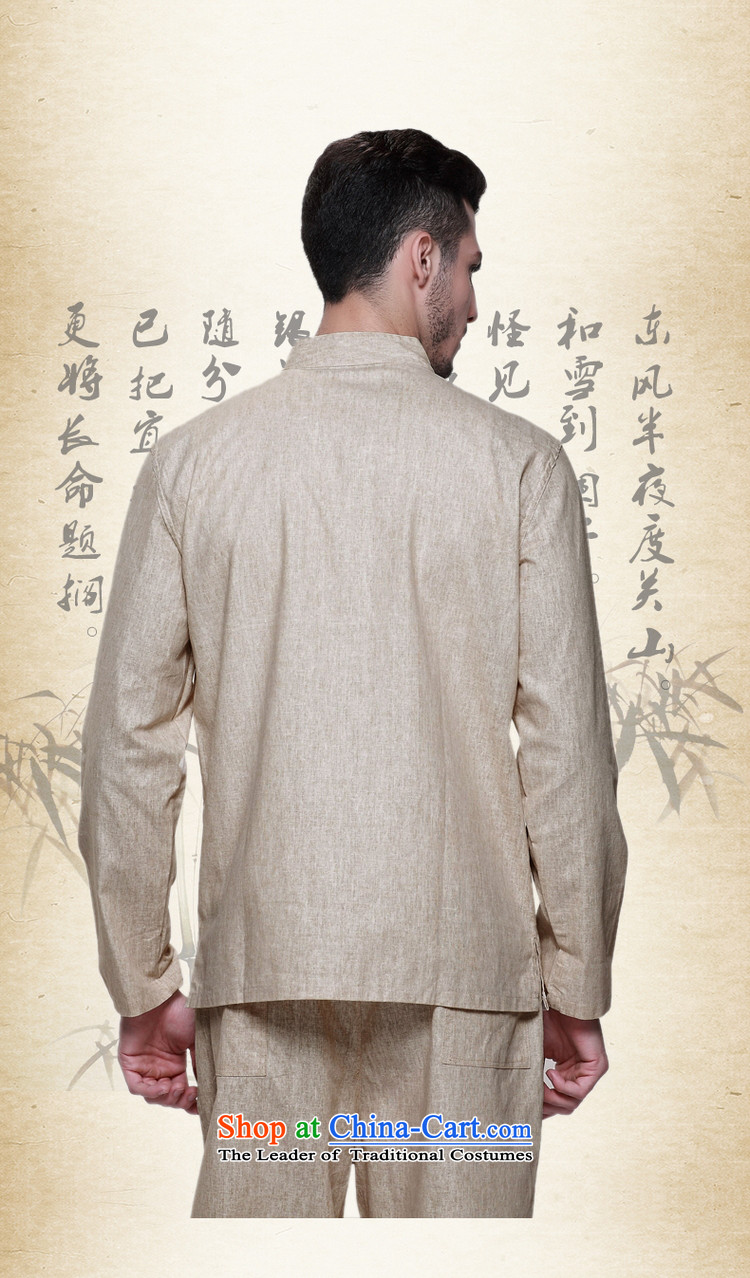 New linen men Tang Dynasty Package China wind men's jackets and pants Tang set of Chinese leisure loose version male m long-sleeved yellow (long pants) 165 pictures, prices, brand platters! The elections are supplied in the national character of distribution, so action, buy now enjoy more preferential! As soon as possible.