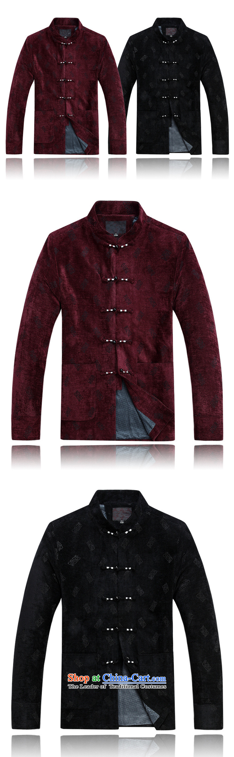 Top Luxury China wind Fall/Winter Collections of older persons in the Tang Dynasty Men long-sleeved birthday too Shou Chinese dress jacket Han-disc detained Men's Shirt red T-shirt 170 pictures, prices, brand platters! The elections are supplied in the national character of distribution, so action, buy now enjoy more preferential! As soon as possible.