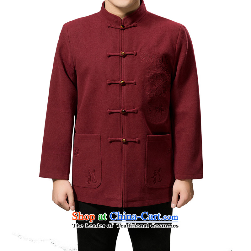 Mr Rafael Hui Kai winter new Timor) Tang dynasty older men and winter clothing new wool? Tang dynasty collar thick coat Chinese father replacing 13192 Mauve/thick hair 175/L,? Mr Rafael Hui Kai Tai shopping on the Internet has been pressed.