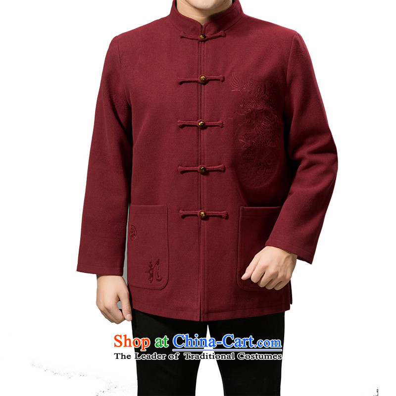 Mr Rafael Hui Kai winter new Timor) Tang dynasty older men and winter clothing new wool? Tang dynasty collar thick coat Chinese father replacing 13192 Mauve/thick hair 175/L,? Mr Rafael Hui Kai Tai shopping on the Internet has been pressed.