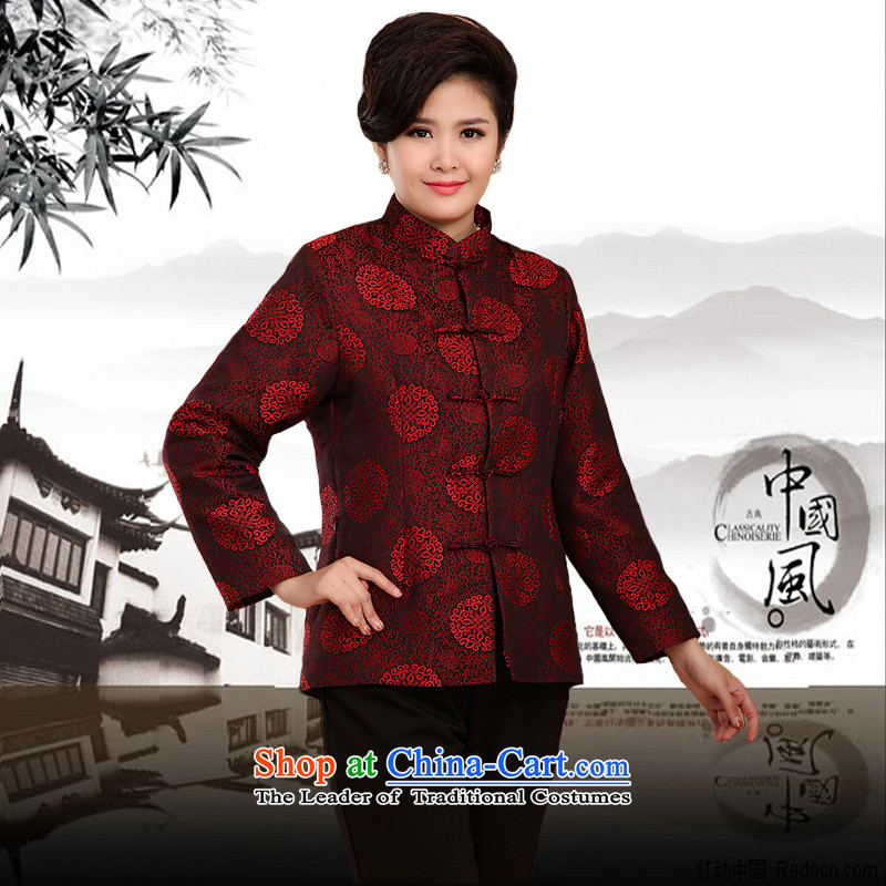 The Rafael Hui Kai 2015 Winter New Tang Tang Dynasty outfits in older golden marriage birthday celebration of the birthday of the cotton jacket A13183 Tang Bourdeaux 185 cotton, Dili Folder Shi Kai , , , shopping on the Internet