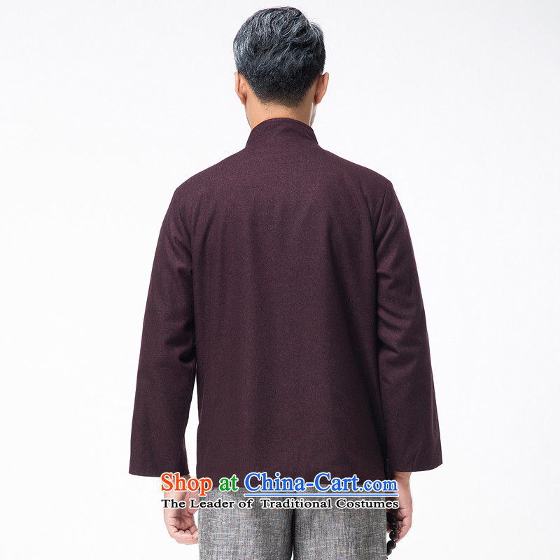 Bosnia and genuine line thre autumn and winter New Solid Color men embroidery gross? Tang jackets in China wind older Chinese collar father replacing Tang blouses F9825 aubergine XL/180, thre line (gesaxing and Tobago) , , , shopping on the Internet