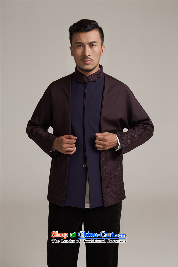 De-hsiang and Fudo China wind Men's Jackets Tang dynasty 2015 autumn and winter long-sleeved father with shoulder middle-aged Chinese clothing outside the blue embroidery in purple 3XL picture, prices, brand platters! The elections are supplied in the national character of distribution, so action, buy now enjoy more preferential! As soon as possible.