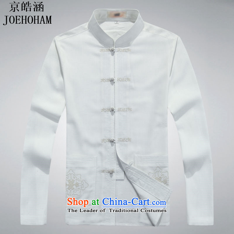 Kyung-ho, in autumn 2015, covered by the elderly men Tang Dynasty Chinese middle-aged long-sleeved Han-Menswear costume gray T-shirt XL, Kyung-ho (JOE HOHAM covering) , , , shopping on the Internet