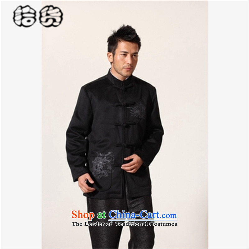 The 2015 autumn and winter pickup ethnic Tang dynasty men corduroy shirt Chinese Han-nation of older men and Dad Tang jacket with XL Blue - 170, the pick of corduroy shihuo () , , , shopping on the Internet