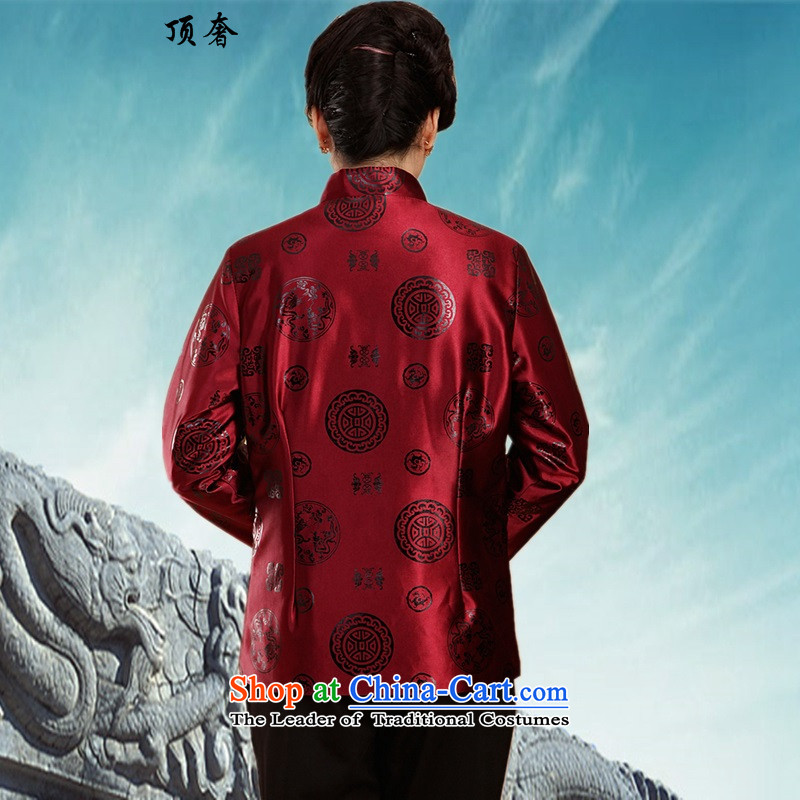 Top luxury in the new elderly couples Tang Dynasty Tang dynasty older men's jackets of older persons and Tang dynasty autumn and winter clothes winter collar cotton coat -2069) purple shirt female women 3XL, top luxury shopping on the Internet has been pr