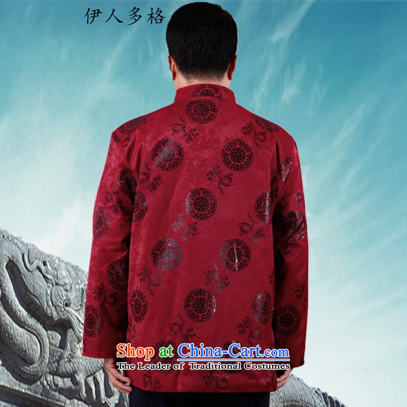 The Mai-Mai multi-autumn and winter New Men long sleeve mock cotton coat Han-Tang Dynasty Chinese to xl leisure Jacket - Ring Hee-ryong, who more XL/175, red (YIRENDUOGE) , , , shopping on the Internet