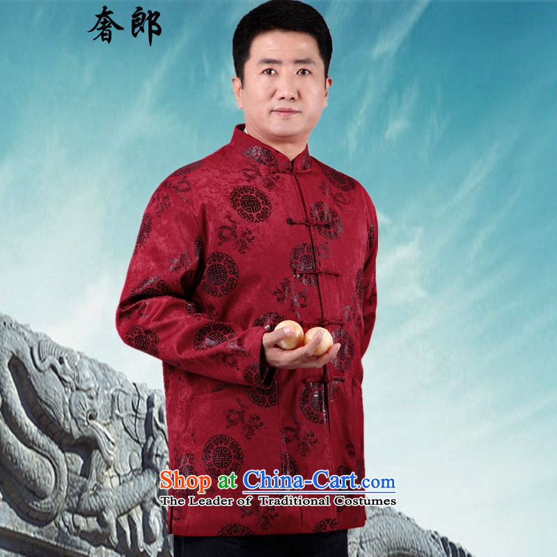 The luxury health Tang Jacket coat of older persons and grandfather autumn load COAT 6970-year-old clothes in Tang Dynasty older men and thick birthday large golden marriage for men who aspire XXL/180, red , , , shopping on the Internet