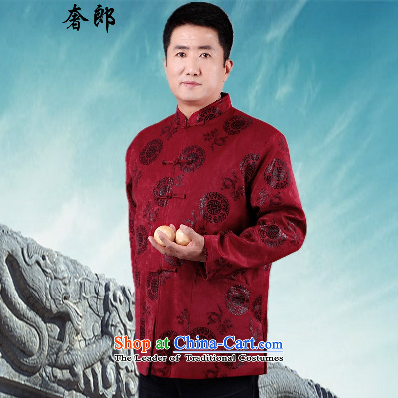 The luxury health Tang Jacket coat of older persons and grandfather autumn load COAT 6970-year-old clothes in Tang Dynasty older men and thick birthday large golden marriage for men who aspire XXL/180, red , , , shopping on the Internet