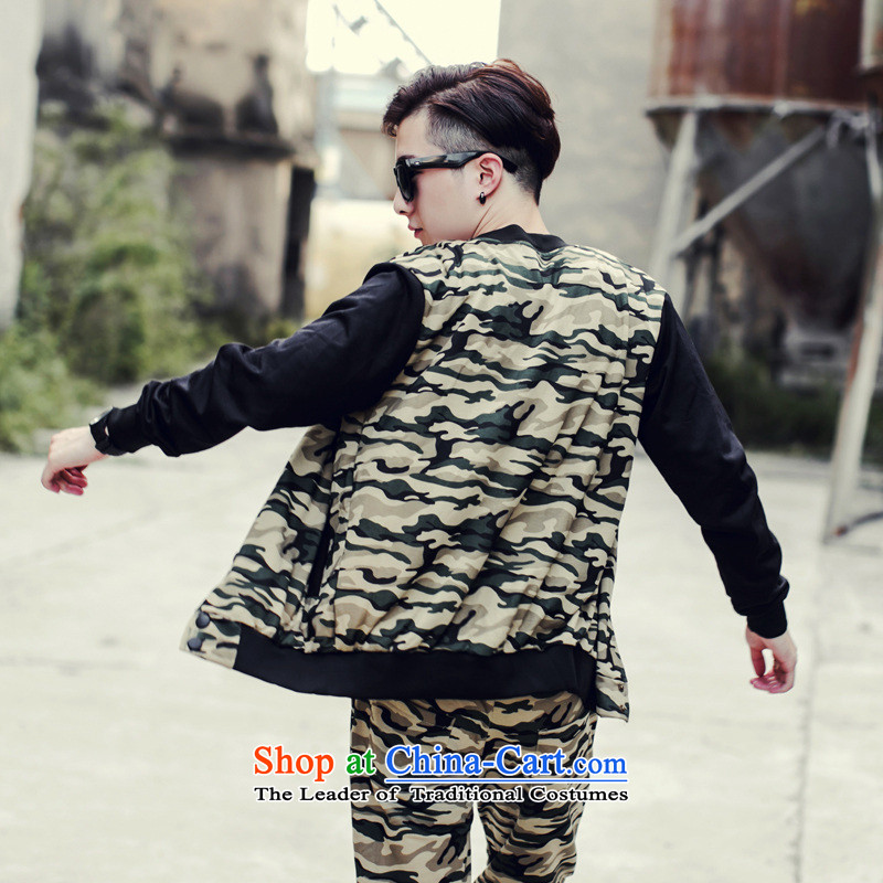 Uyuk2015 autumn and winter new Chinese tunic Korean men casual male adolescents camouflage jacket baseball men serving long-sleeved kit male and gray-colored L,uyuk,,, shopping on the Internet