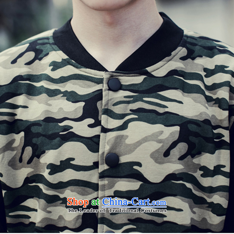 Uyuk2015 autumn and winter new Chinese tunic Korean men casual male adolescents camouflage jacket baseball men serving long-sleeved kit male and gray-colored L,uyuk,,, shopping on the Internet