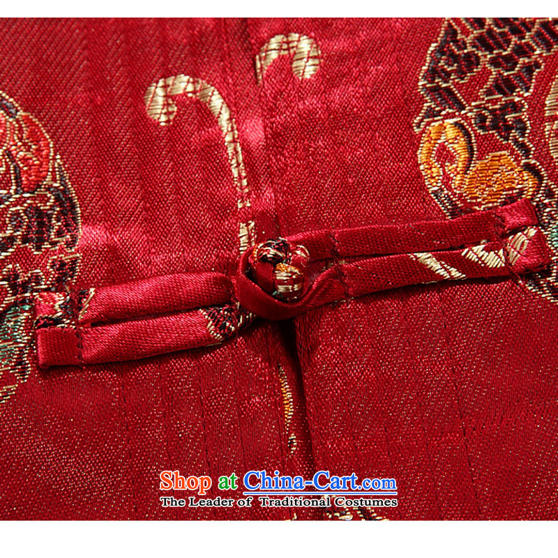 Bosnia and thre line new autumn men long-sleeved jacket Tang China wind Park Hee-Chinese Tang auspicious jackets elderly birthday birthday jacket Tang dynasty 88015 L/175, Red Line (gesaxing Bosnia and thre) , , , shopping on the Internet