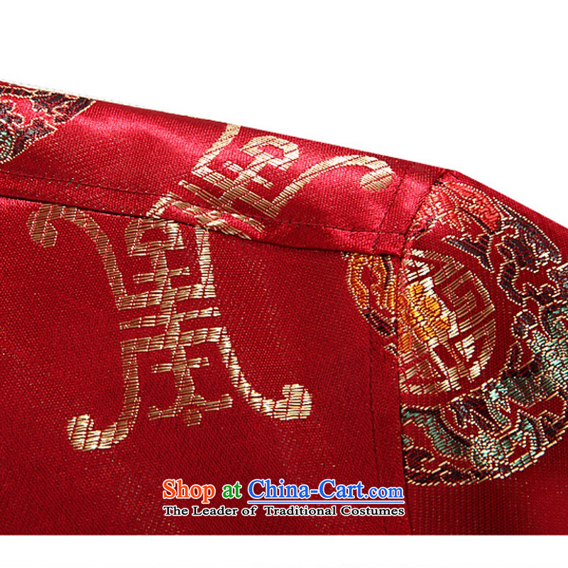 Bosnia and thre line new autumn men long-sleeved jacket Tang China wind Park Hee-Chinese Tang auspicious jackets elderly birthday birthday jacket Tang dynasty 88015 L/175, Red Line (gesaxing Bosnia and thre) , , , shopping on the Internet