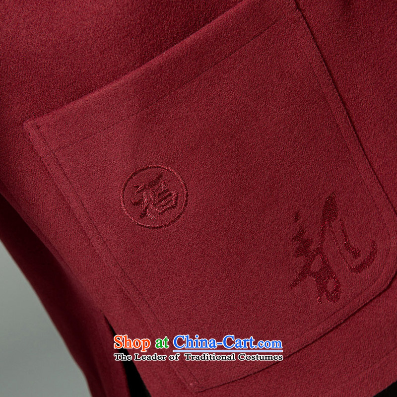 Federal Tang Dynasty poem Bob wool coat in the elderly men Tang jackets 2015 winter thick hair? Tang hand-held a mock-neck Tang Dynasty Chinese national costumes leather red 190, Federation Bao Shi (lianbangbos) , , , shopping on the Internet