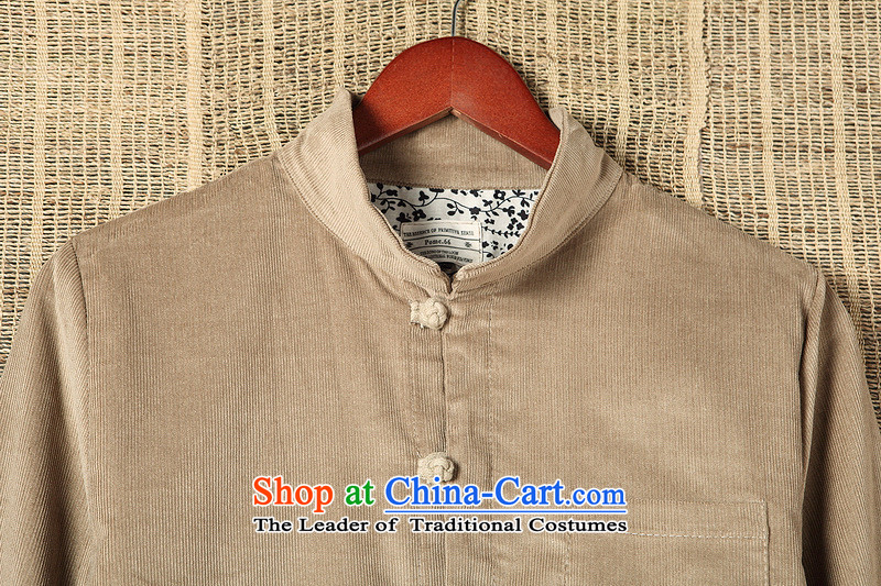 Dan James New China wind corduroy shirt collar long-sleeved shirt leisure Sau San male and Tang dynasty retro fitted pickled green autumn XL Photo, prices, brand platters! The elections are supplied in the national character of distribution, so action, buy now enjoy more preferential! As soon as possible.