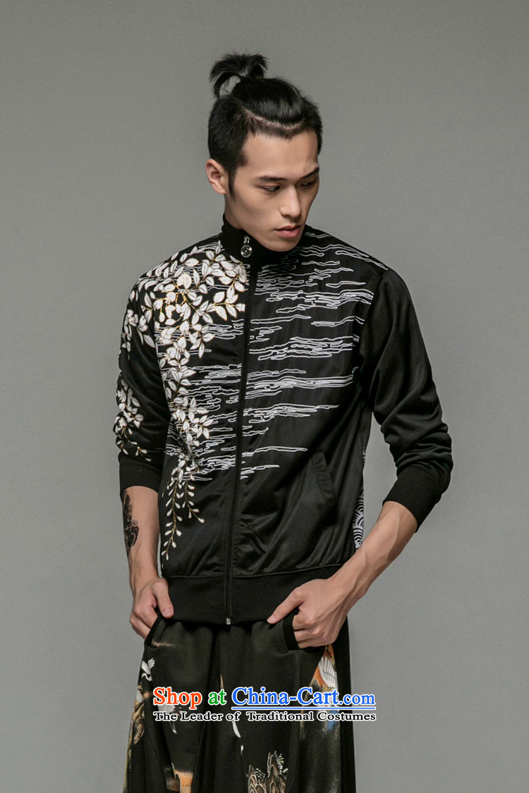 Dan Jie Shi China Wind Jacket retro China wind embroidery men long-sleeved jacket map color 175 Chinese pictures, prices, brand platters! The elections are supplied in the national character of distribution, so action, buy now enjoy more preferential! As soon as possible.