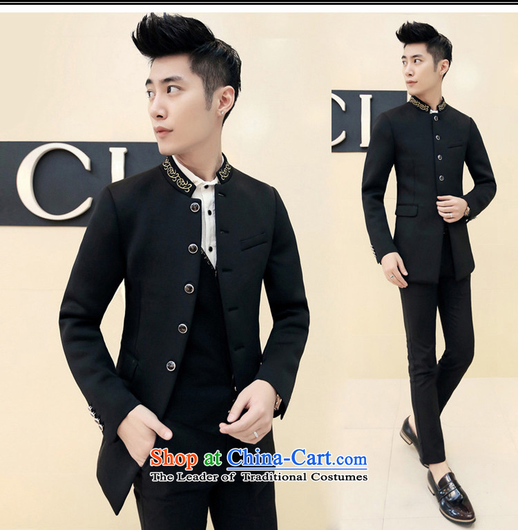  2015 Autumn and Winter Eslite New Chinese tunic collar jacket Korean fashion Sau San Men's Jackets DY04 black 48 pictures, prices, brand platters! The elections are supplied in the national character of distribution, so action, buy now enjoy more preferential! As soon as possible.