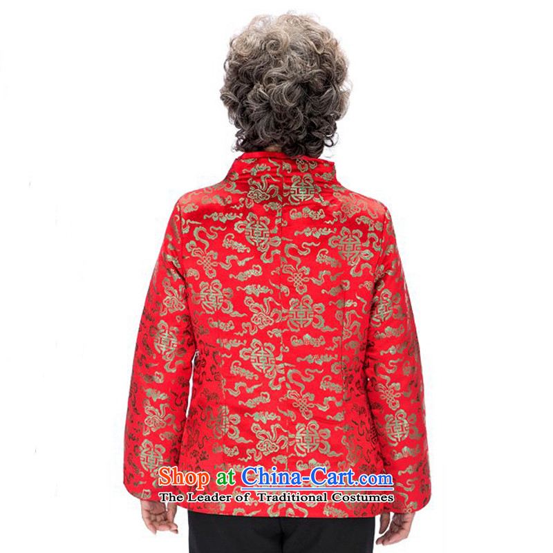 Thre line autumn and winter and the new president brocade coverlets Tang jackets national wind in older Mock-neck Tang dynasty retro suit President Tang blouses F0858 purple winter) Women XL, and line (gesaxing thre) , , , shopping on the Internet
