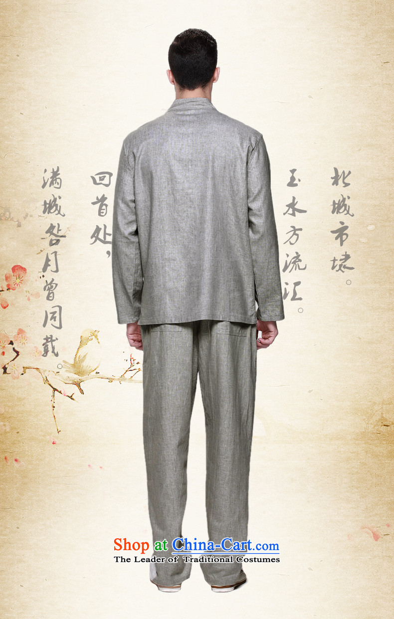 The 2015 autumn pick the new large retro men Tang dynasty China wind kit long-sleeved shirt jacket minimalist pant ball-han-Service Commission 42-180 Gray Photo, prices, brand platters! The elections are supplied in the national character of distribution, so action, buy now enjoy more preferential! As soon as possible.