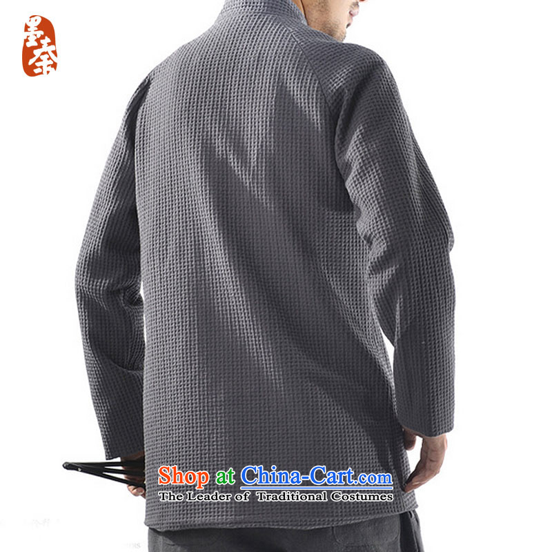 The qin designer original 2015 Winter) thick cotton linen men China wind retro-clip Tang jackets mq1008001 carbon M/small ink Qin , , , shopping on the Internet