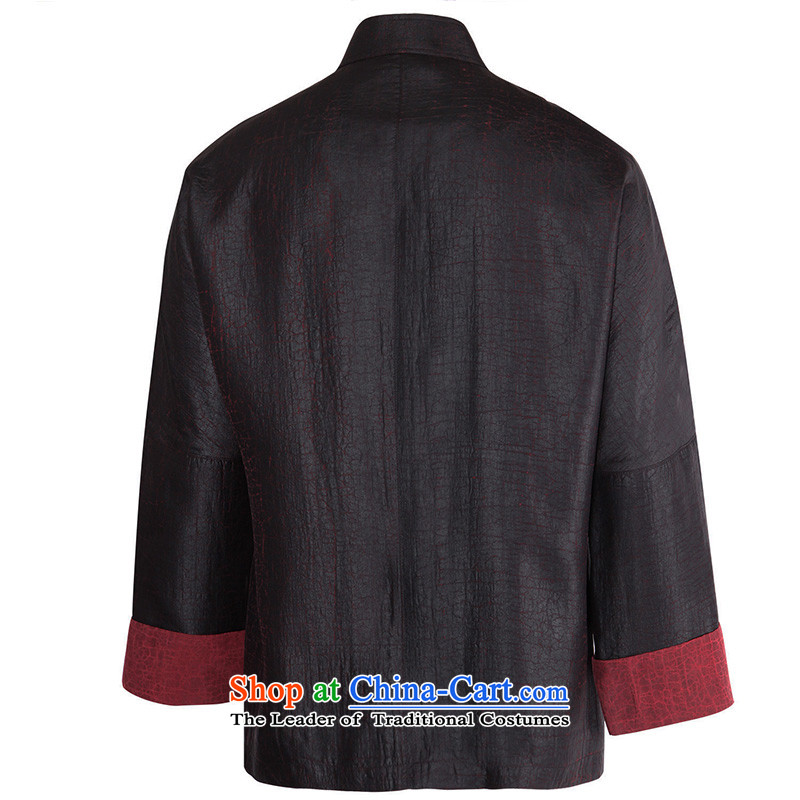 To Tang dynasty dragon autumn and winter, China wind in older men detained Heung-cloud color clip yarn jacket 12898 dark red dark red 44, to lung , , , shopping on the Internet