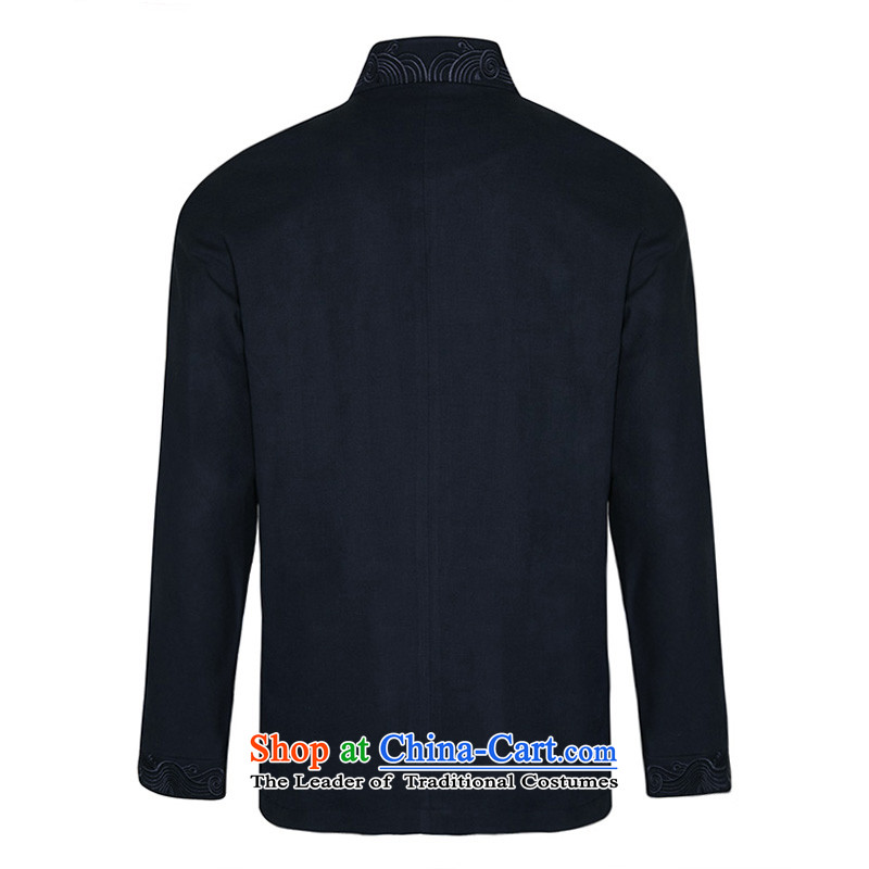 To Tang Dynasty Dragon 2015 autumn and winter New China wind Men's Mock-Neck coat 14 564  to 50 deep blue dragon , , , shopping on the Internet