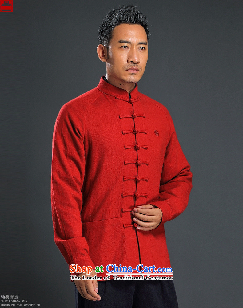 Renowned China wind up detained men Tang dynasty long-sleeved male Han-linen leisure men loose autumn cotton linen shirt Red 4XL Photo, prices, brand platters! The elections are supplied in the national character of distribution, so action, buy now enjoy more preferential! As soon as possible.