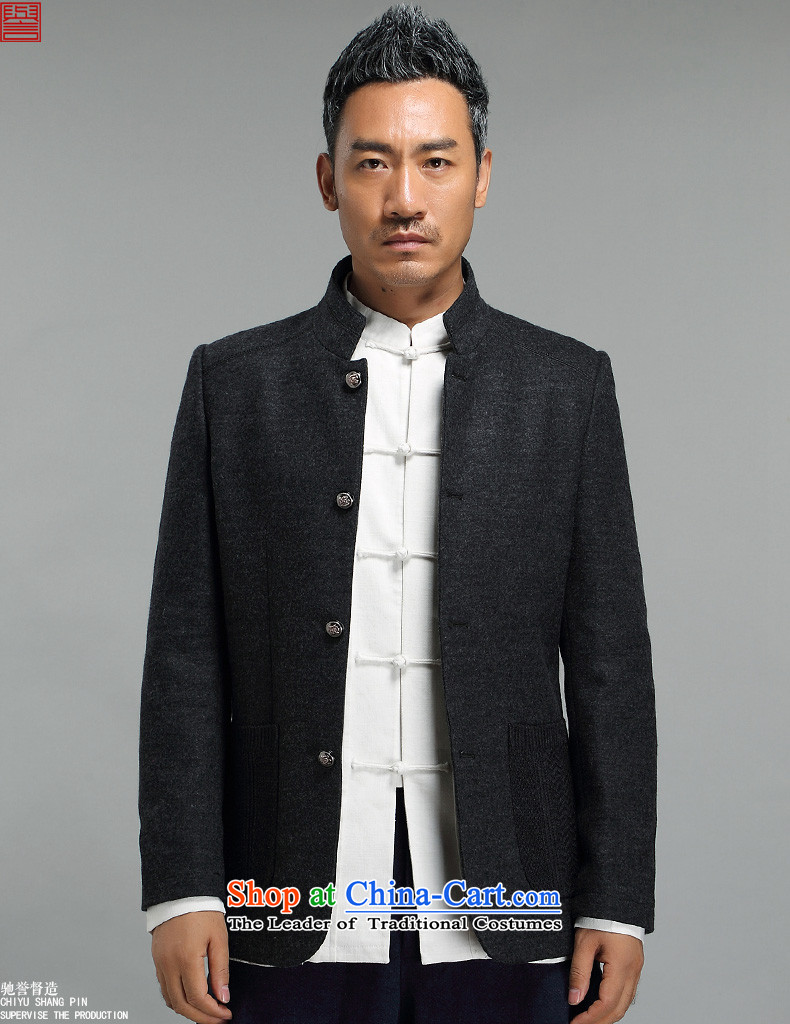 Renowned Tang dynasty China wind collar men wool coat Chinese tunic retro? national costumes men jacket navy blue L picture, prices, brand platters! The elections are supplied in the national character of distribution, so action, buy now enjoy more preferential! As soon as possible.